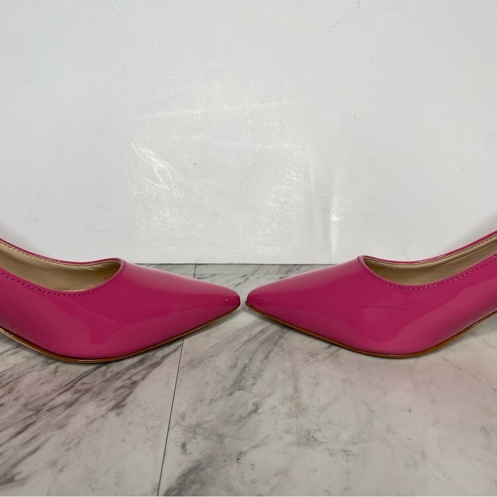 New! Marc Fisher Zala Pink Patent Leather Pointy Toe Pump 5M - Picture 6 of 14